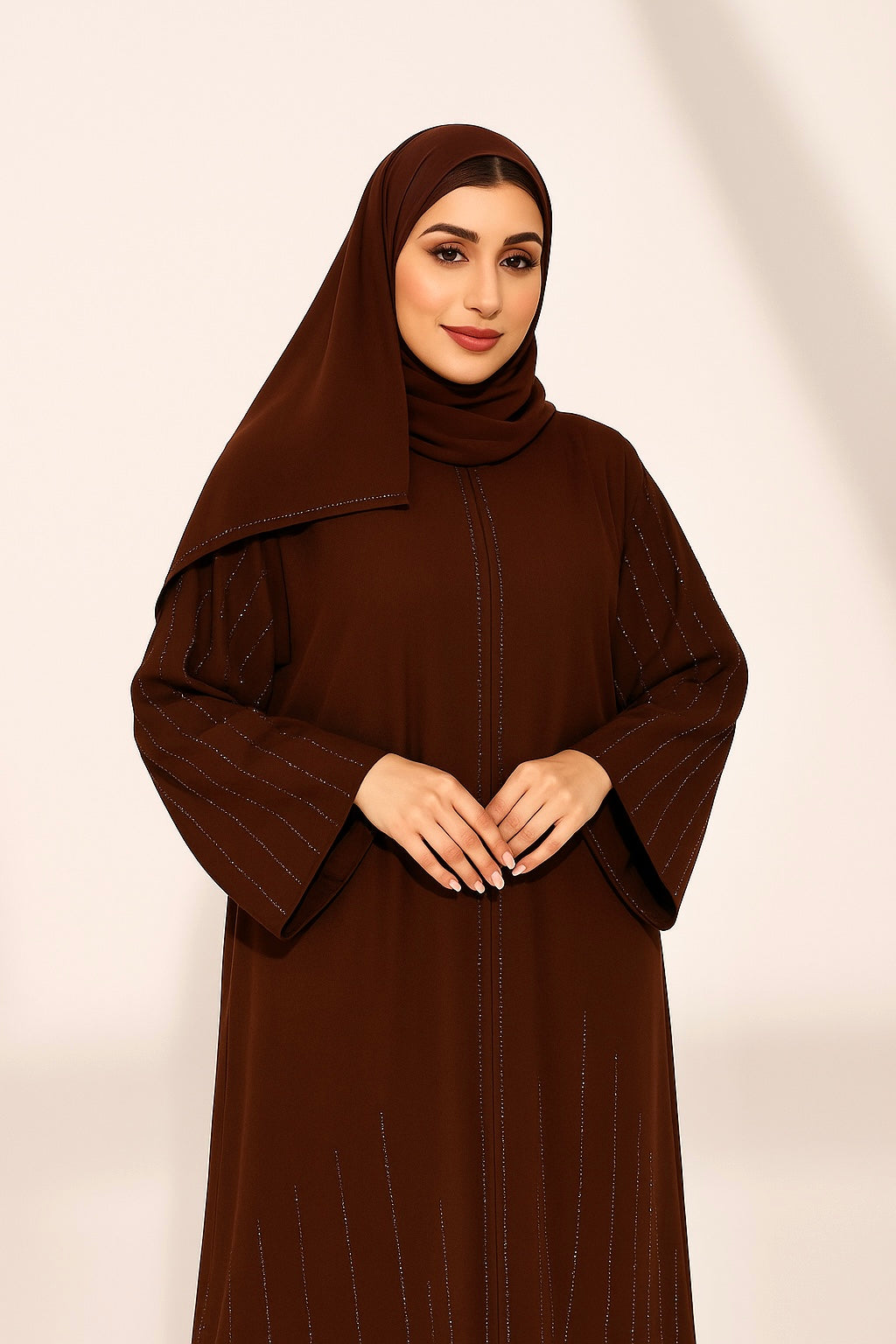 Aurora Rich Brown Abaya