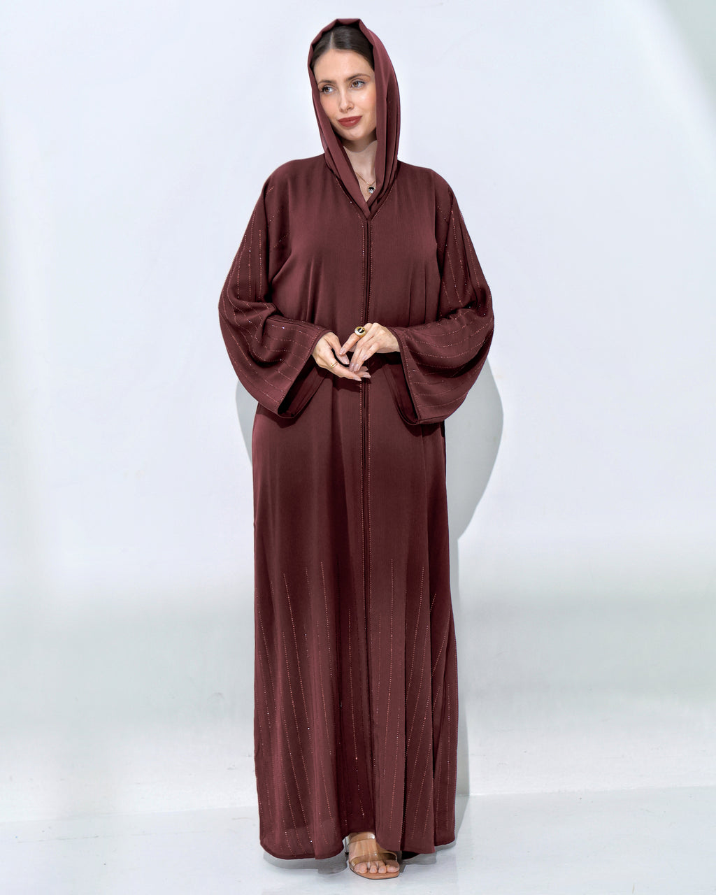 Aurora Rich Brown Abaya