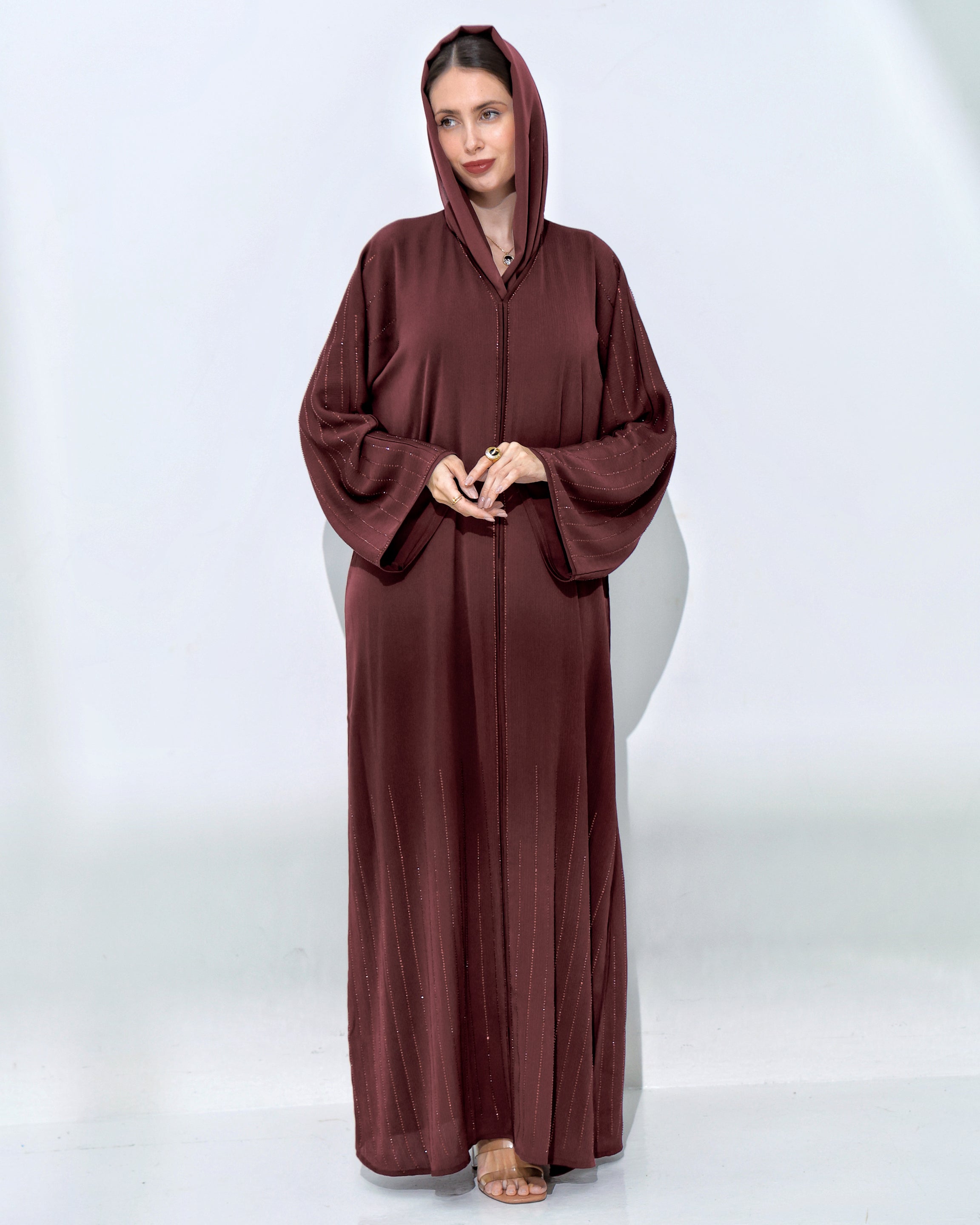 Aurora Rich Brown Abaya