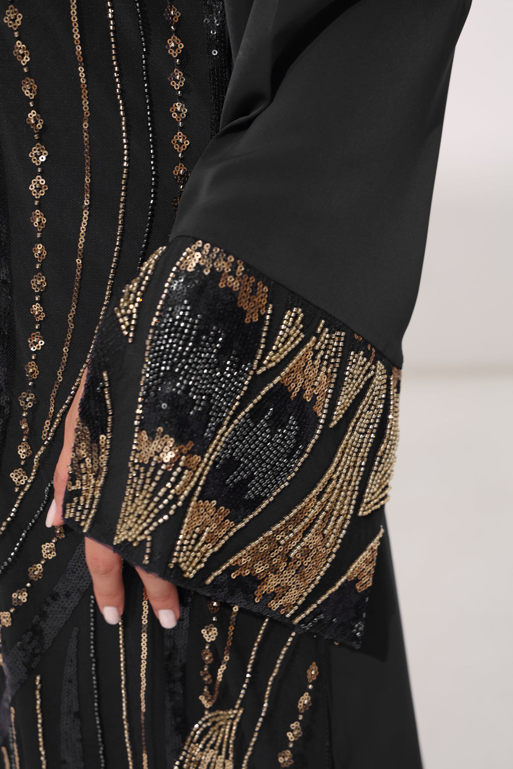 Zareen Luxe - Midnight Cascade Luxury Dress