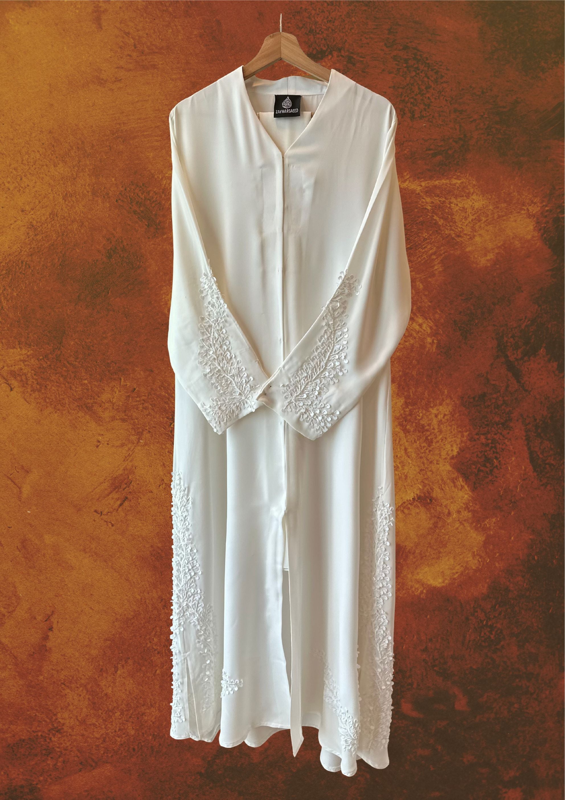Al-Aisya Pearl White Abaya