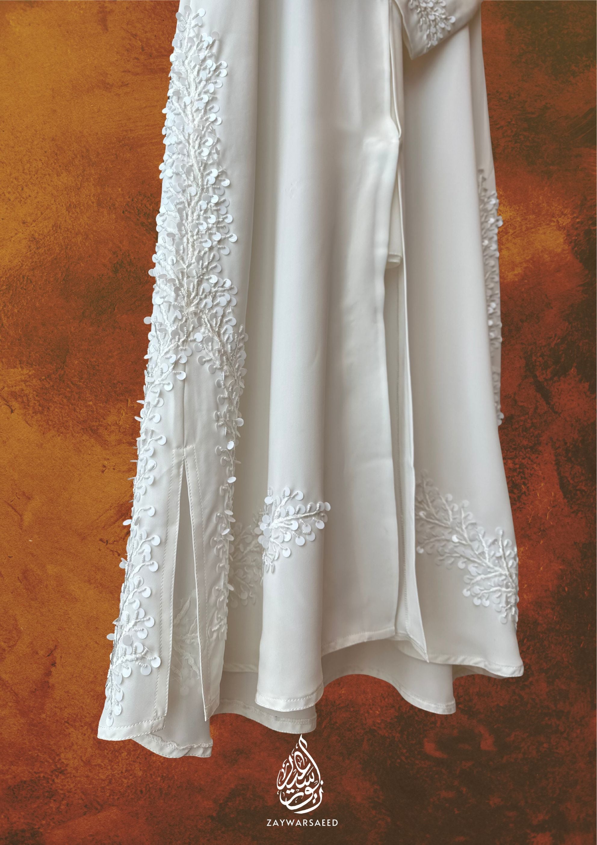 Al-Aisya Pearl White Abaya