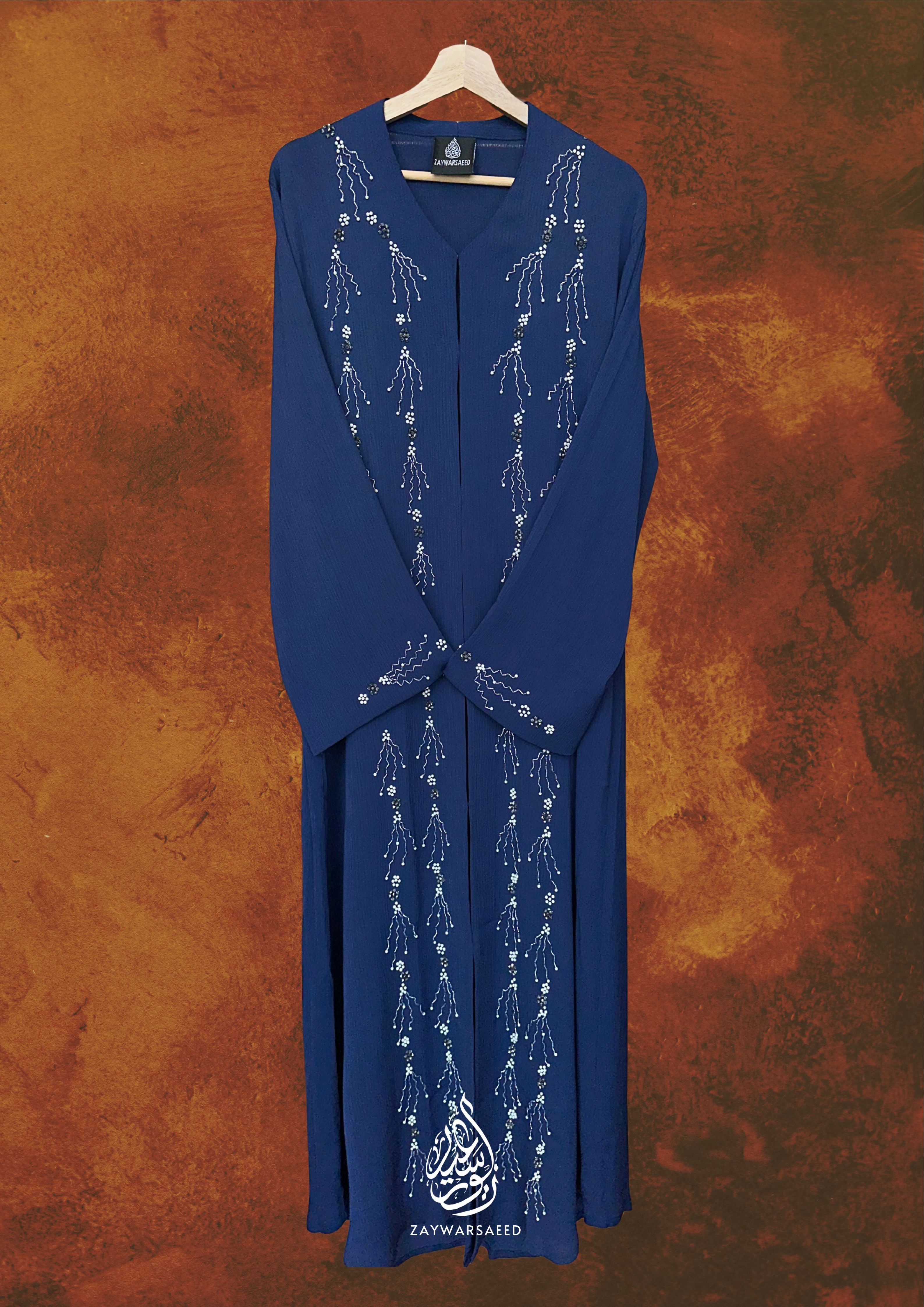 Nayyara Dew - Navy Blue Abaya