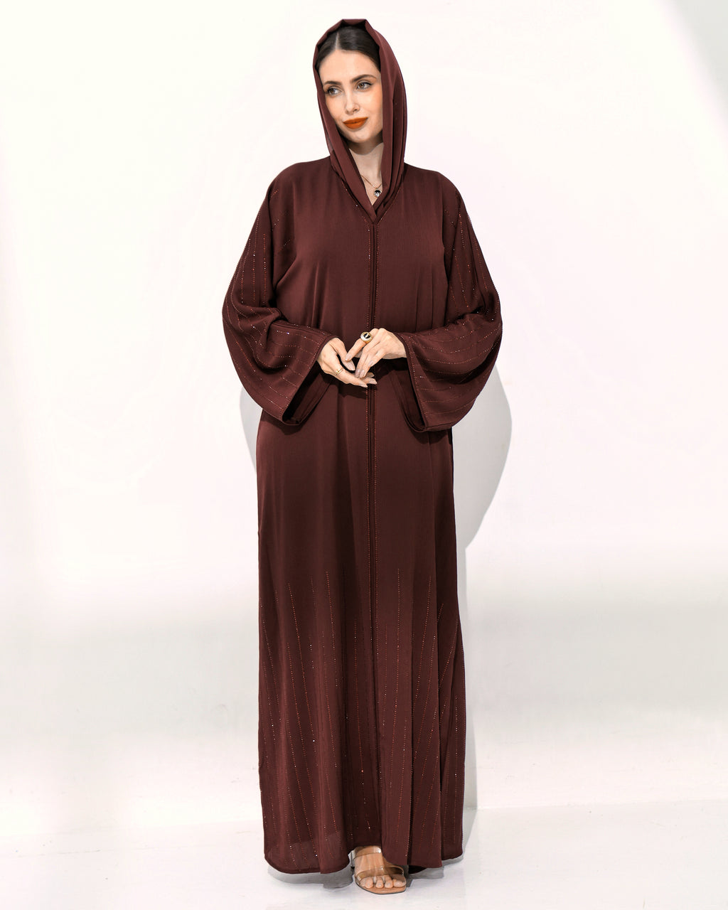 Aurora Rich Brown Abaya