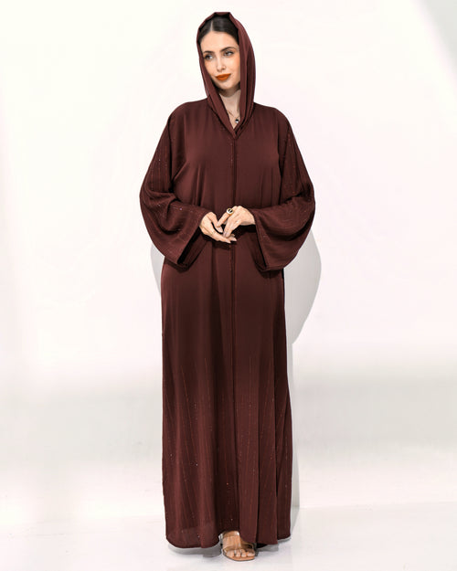 Aurora Rich Brown Abaya
